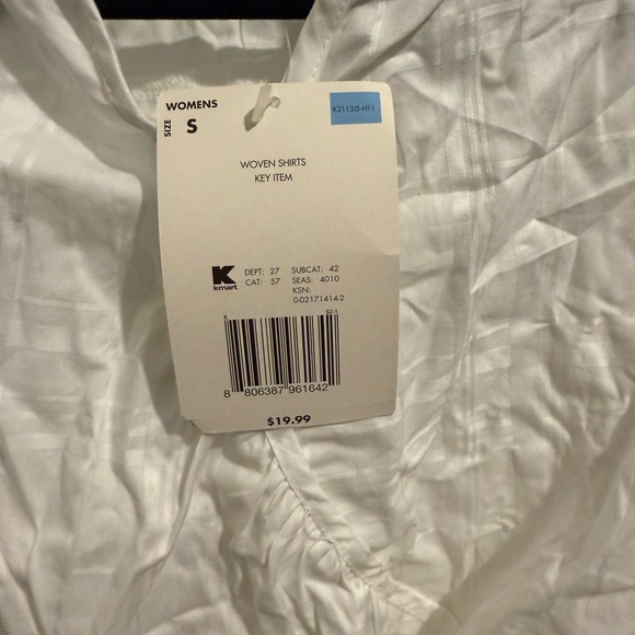 Jaclyn Smith Elegant White Tie-Front Blouse - Picture 3 of 6